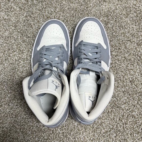 Air Jordan Mid-Top Sneakers in Gray/blue and White - Picture 2 of 4